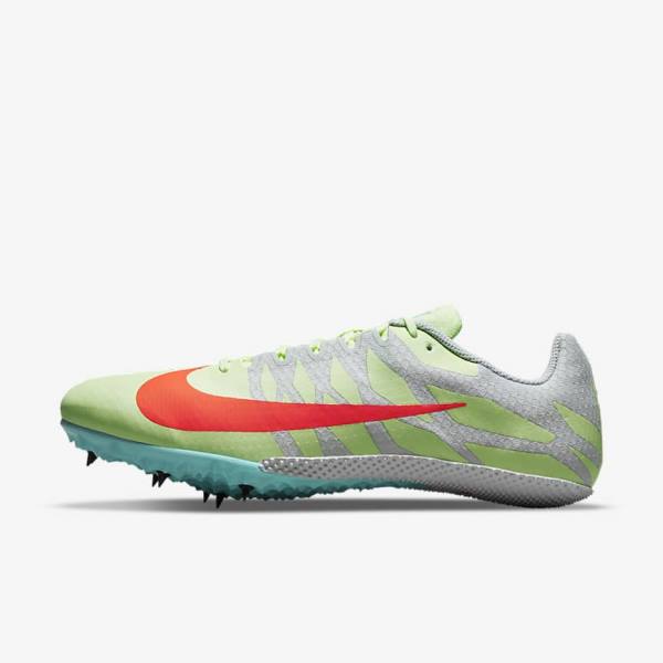 Scarpe Running Uomo Nike Zoom Rival S 9 Athletics Sprinting Spikes Verde Acqua Arancioni | NK460ECY