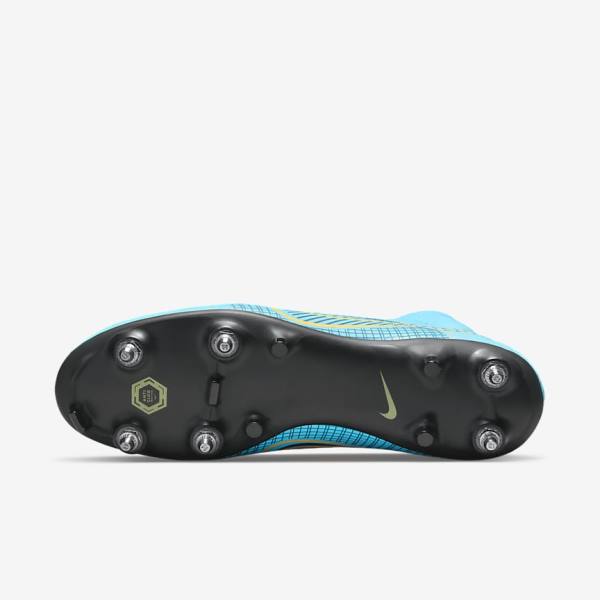 Scarpe da Calcio Donna Nike Mercurial Superfly 8 Academy SG-PRO Anti-Clog Traction Soft-Grounds Blu Arancioni | NK056VGU