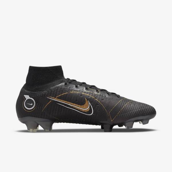 Scarpe da Calcio Donna Nike Mercurial Superfly 8 Elite FG Firm-Grounds Nere Metal Argento Grigie Metal Oro | NK093HSE