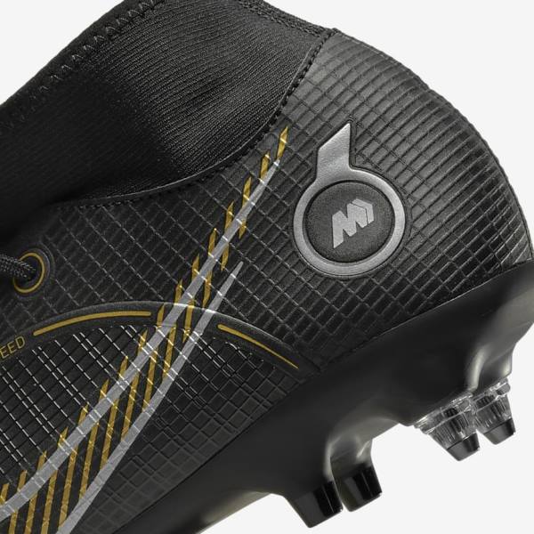 Scarpe da Calcio Donna Nike Mercurial Superfly 8 Academy SG-PRO Anti-Clog Traction Soft-Grounds Nere Metal Argento Grigie Metal Oro | NK124TOS