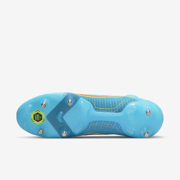 Scarpe da Calcio Donna Nike Mercurial Superfly 8 Elite SG-PRO Anti-Clog Traction Soft-Ground Blu Arancioni | NK165CKM