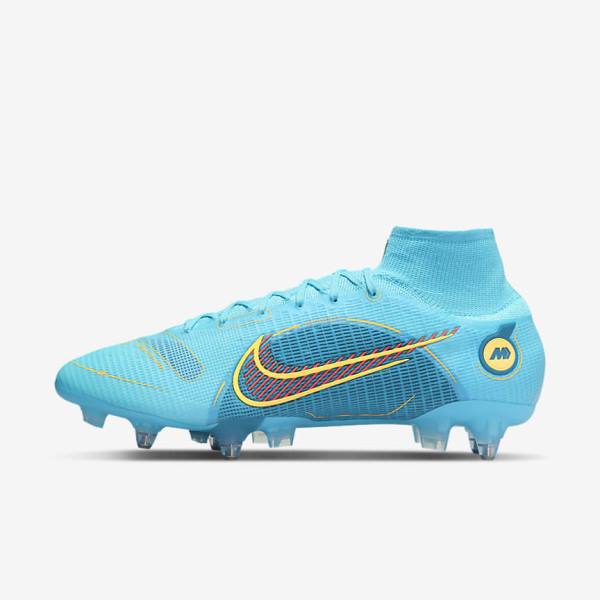 Scarpe da Calcio Donna Nike Mercurial Superfly 8 Elite SG-PRO Anti-Clog Traction Soft-Ground Blu Arancioni | NK165CKM