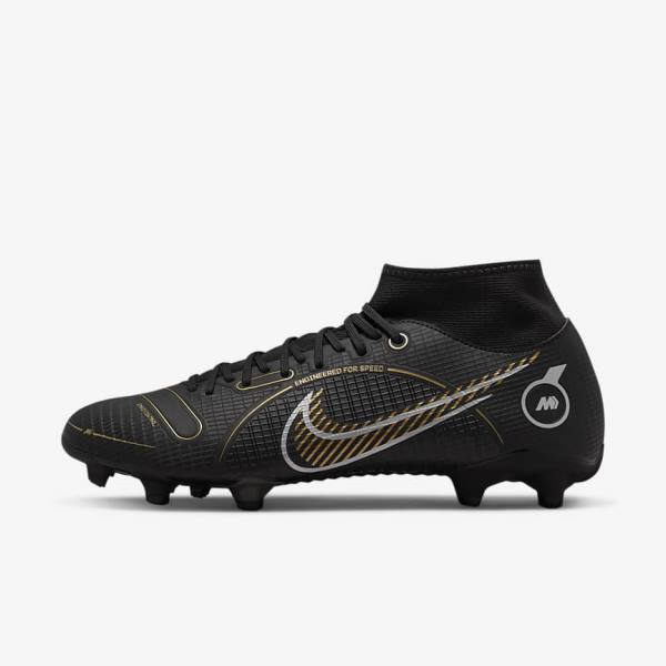 Scarpe da Calcio Donna Nike Mercurial Superfly 8 Academy MG Multi-Grounds Nere Metal Argento Grigie Metal Oro | NK165ZES