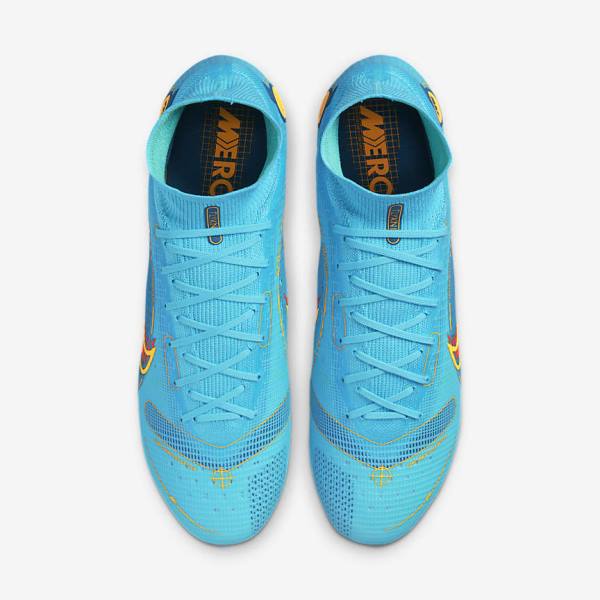 Scarpe da Calcio Donna Nike Mercurial Superfly 8 Elite AG Artificial-Grasss Blu Arancioni | NK301XPT