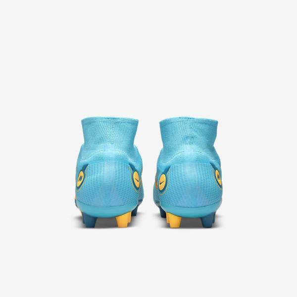 Scarpe da Calcio Donna Nike Mercurial Superfly 8 Elite AG Artificial-Grasss Blu Arancioni | NK301XPT