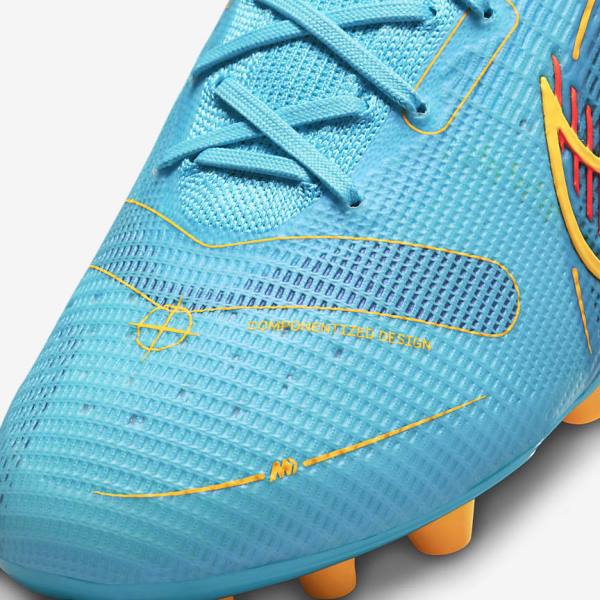 Scarpe da Calcio Donna Nike Mercurial Superfly 8 Elite AG Artificial-Grasss Blu Arancioni | NK301XPT