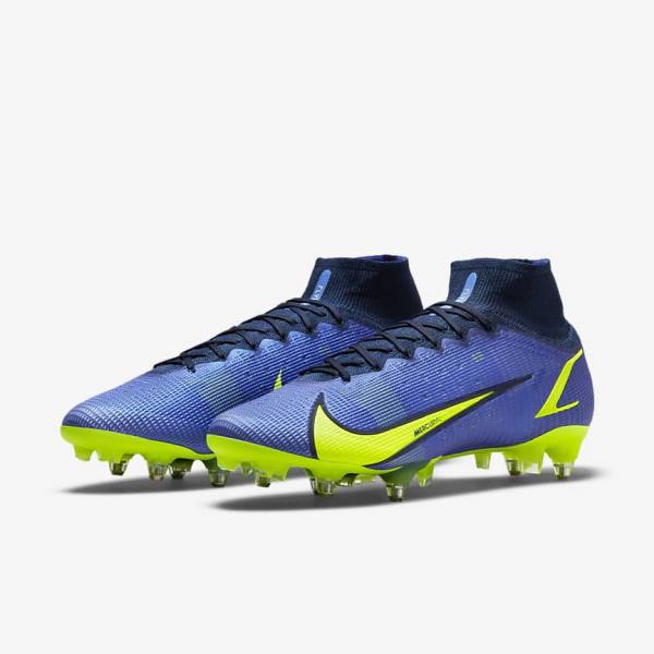 Scarpe da Calcio Donna Nike Mercurial Superfly 8 Elite SG-Pro AC Soft-Ground Blu | NK425KAH