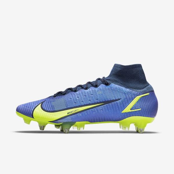 Scarpe da Calcio Donna Nike Mercurial Superfly 8 Elite SG-Pro AC Soft-Ground Blu | NK425KAH