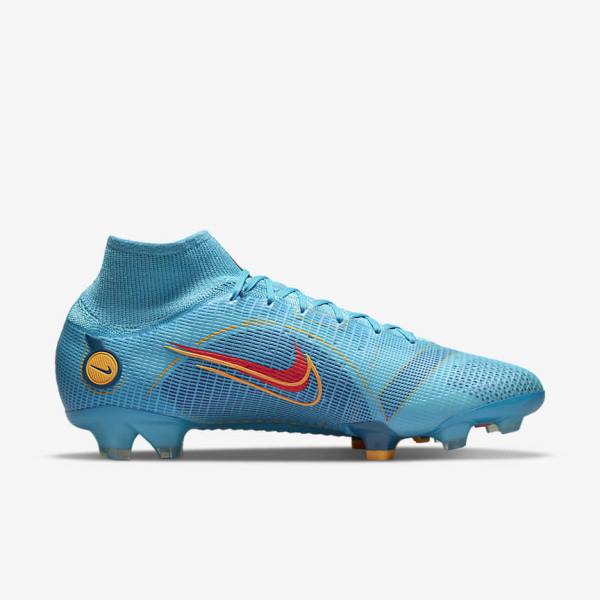 Scarpe da Calcio Donna Nike Mercurial Superfly 8 Elite FG Firm-Grounds Blu Arancioni | NK516WRS