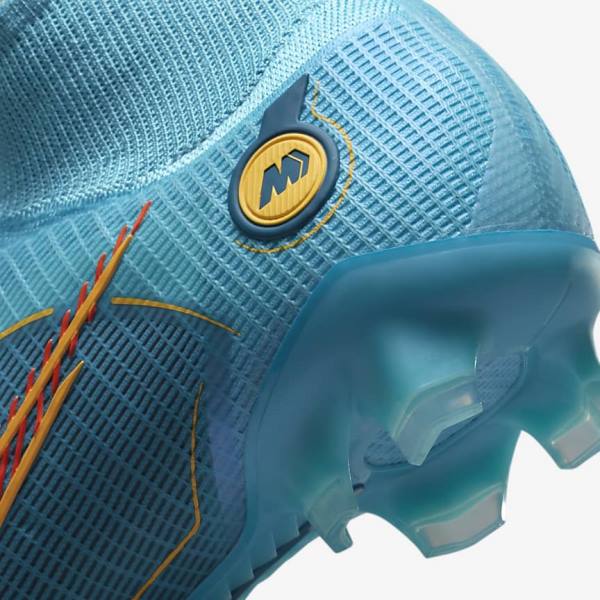 Scarpe da Calcio Donna Nike Mercurial Superfly 8 Elite FG Firm-Grounds Blu Arancioni | NK516WRS