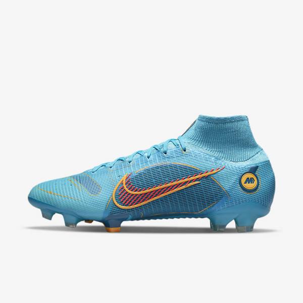 Scarpe da Calcio Donna Nike Mercurial Superfly 8 Elite FG Firm-Grounds Blu Arancioni | NK516WRS