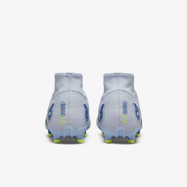 Scarpe da Calcio Donna Nike Mercurial Superfly 8 Academy MG Multi-Grounds Grigie Blu Chiaro Blu Scuro | NK582JHF