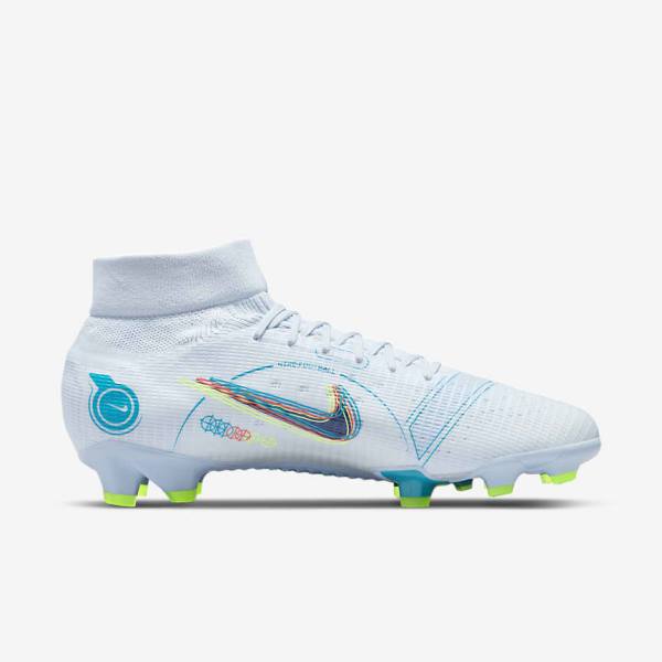 Scarpe da Calcio Donna Nike Mercurial Superfly 8 Pro FG Firm-Ground Grigie Blu Chiaro Blu Scuro | NK596ORI