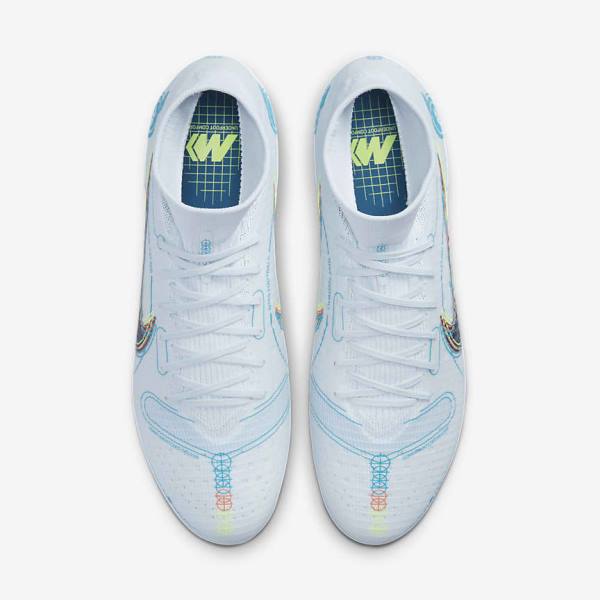 Scarpe da Calcio Donna Nike Mercurial Superfly 8 Pro FG Firm-Ground Grigie Blu Chiaro Blu Scuro | NK596ORI