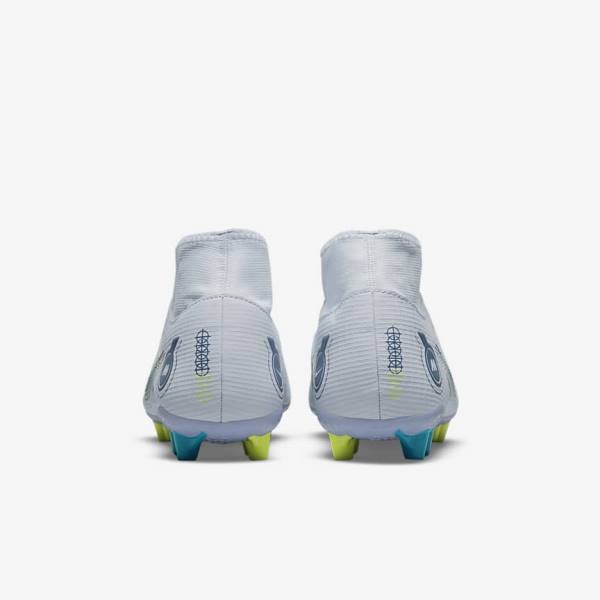 Scarpe da Calcio Donna Nike Mercurial Superfly 8 Academy AG Artificial-Grass Grigie Blu Chiaro Blu Scuro | NK637FHB