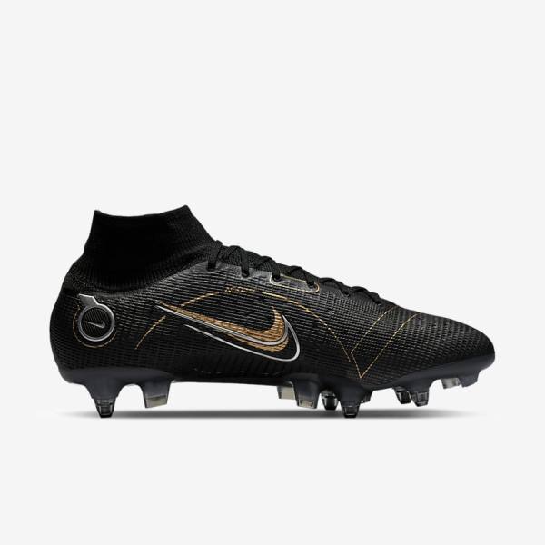 Scarpe da Calcio Donna Nike Mercurial Superfly 8 Elite SG-PRO Anti-Clog Traction Soft-Ground Nere Metal Argento Grigie Metal Oro | NK713DIP