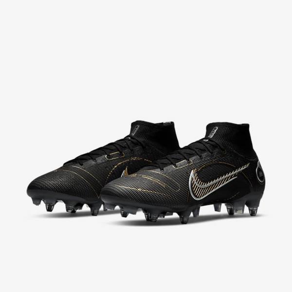 Scarpe da Calcio Donna Nike Mercurial Superfly 8 Elite SG-PRO Anti-Clog Traction Soft-Ground Nere Metal Argento Grigie Metal Oro | NK713DIP