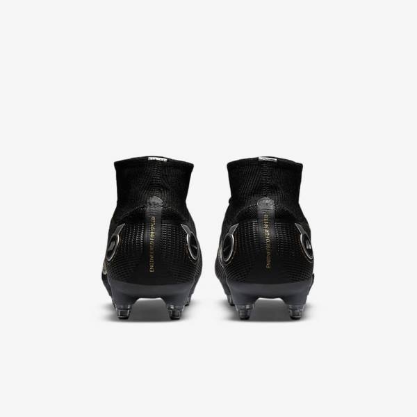 Scarpe da Calcio Donna Nike Mercurial Superfly 8 Elite SG-PRO Anti-Clog Traction Soft-Ground Nere Metal Argento Grigie Metal Oro | NK713DIP