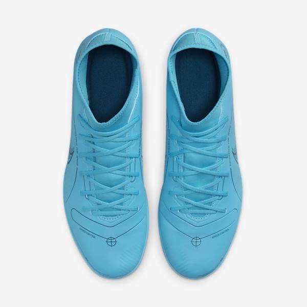 Scarpe da Calcio Donna Nike Mercurial Superfly 8 Club TF Turf Blu Arancioni | NK791JNA