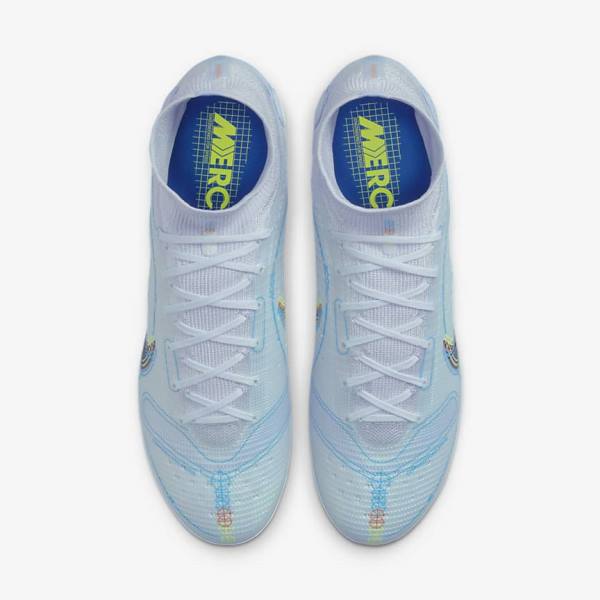 Scarpe da Calcio Donna Nike Mercurial Superfly 8 Elite FG Firm-Grounds Grigie Blu Chiaro Blu | NK824BOW