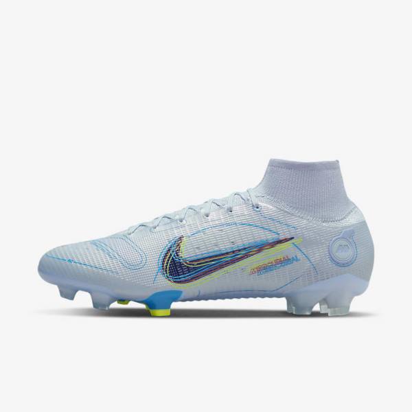 Scarpe da Calcio Donna Nike Mercurial Superfly 8 Elite FG Firm-Grounds Grigie Blu Chiaro Blu | NK824BOW