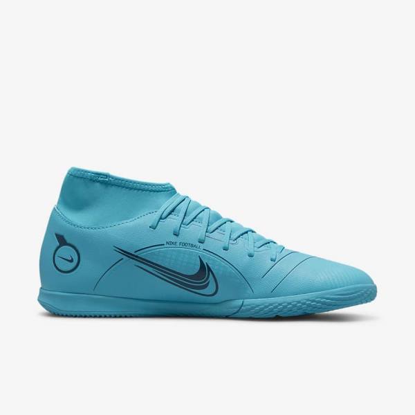 Scarpe da Calcio Donna Nike Mercurial Superfly 8 Club IC Indoor Court Blu Arancioni | NK862VSU