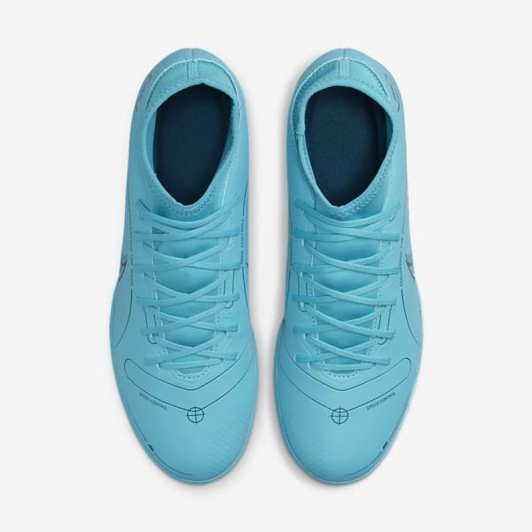 Scarpe da Calcio Donna Nike Mercurial Superfly 8 Club IC Indoor Court Blu Arancioni | NK862VSU