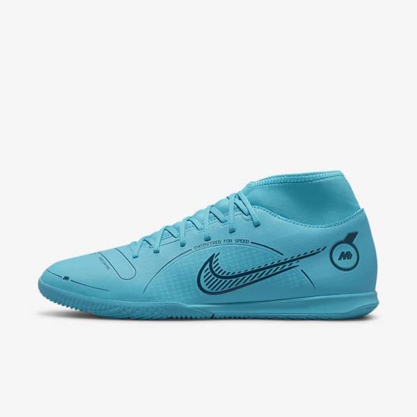 Scarpe da Calcio Donna Nike Mercurial Superfly 8 Club IC Indoor Court Blu Arancioni | NK862VSU