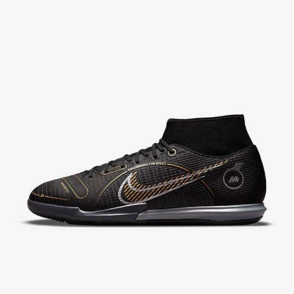 Scarpe da Calcio Donna Nike Mercurial Superfly 8 Academy IC Indoor-Court Nere Metal Argento Grigie Metal Oro | NK871FRZ