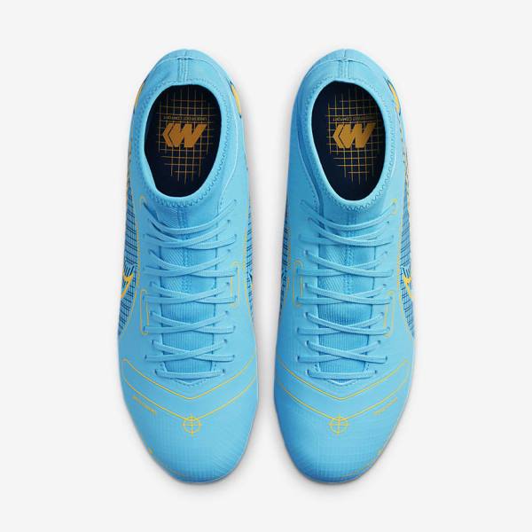 Scarpe da Calcio Donna Nike Mercurial Superfly 8 Academy MG Multi-Grounds Blu Arancioni | NK907PWI