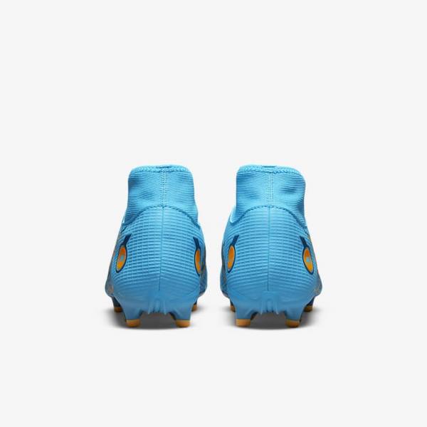 Scarpe da Calcio Donna Nike Mercurial Superfly 8 Academy MG Multi-Grounds Blu Arancioni | NK907PWI