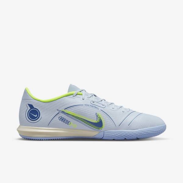 Scarpe da Calcio Donna Nike Mercurial Vapor 14 Academy IC Indoor Court Grigie Blu Chiaro Blu | NK053CPH