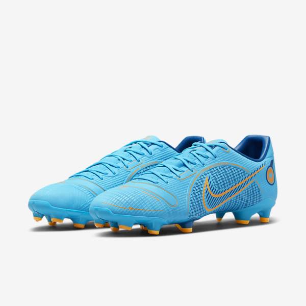 Scarpe da Calcio Donna Nike Mercurial Vapor 14 Academy MG Multi-Ground Blu Arancioni | NK081BUD