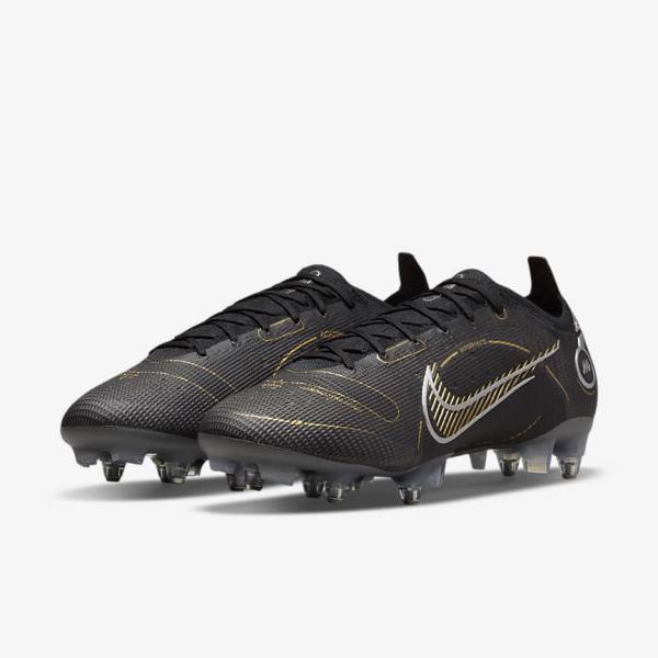 Scarpe da Calcio Donna Nike Mercurial Vapor 14 Elite SG-PRO Anti-Clog Traction Soft-Grounds Nere Metal Argento Grigie Metal Oro | NK360JLK