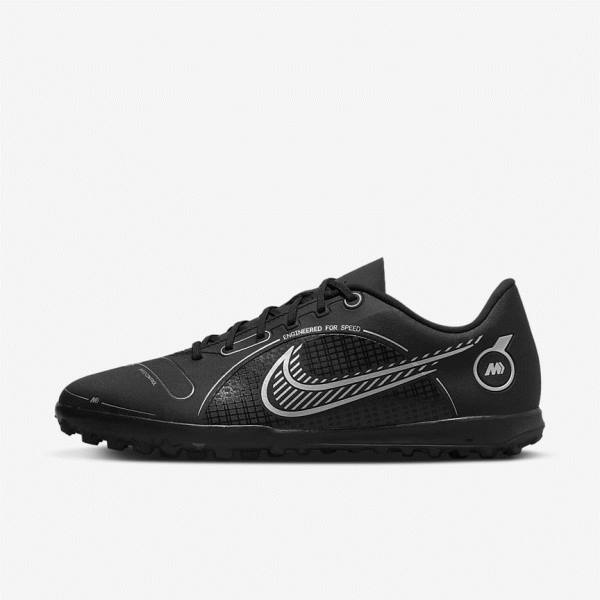 Scarpe da Calcio Donna Nike Mercurial Vapor 14 Club TF Turf Nere Grigie Metal Argento | NK581ZUF