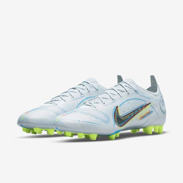 Scarpe da Calcio Donna Nike Mercurial Vapor 14 Elite AG Artificial-Grounds Grigie Blu Chiaro Arancioni Blu | NK905SGY