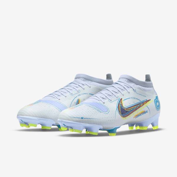 Scarpe da Calcio Donna Nike Mercurial Vapor 14 Pro FG Firm-Ground Grigie Blu Chiaro Blu | NK971FOT