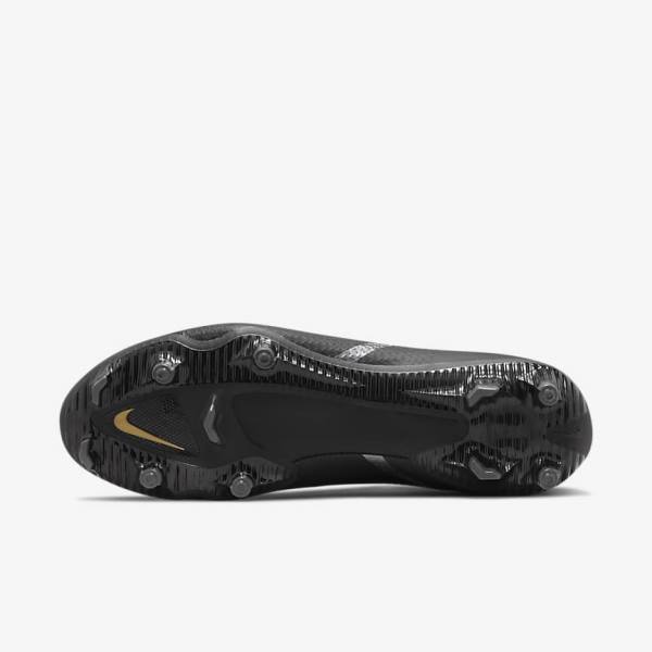 Scarpe da Calcio Donna Nike Phantom GT2 Academy Dynamic Fit MG Multi-Ground Nere Metal Oro Grigie Scuro Metal Grigie Scuro | NK149OJX