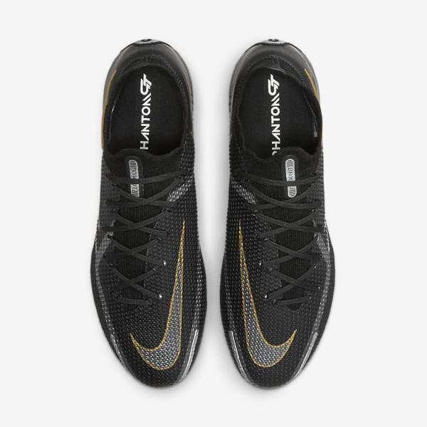 Scarpe da Calcio Donna Nike Phantom GT2 Elite SG-Pro AC Soft-Ground Nere Metal Oro Metal Argento Metal Grigie Scuro | NK470IKQ