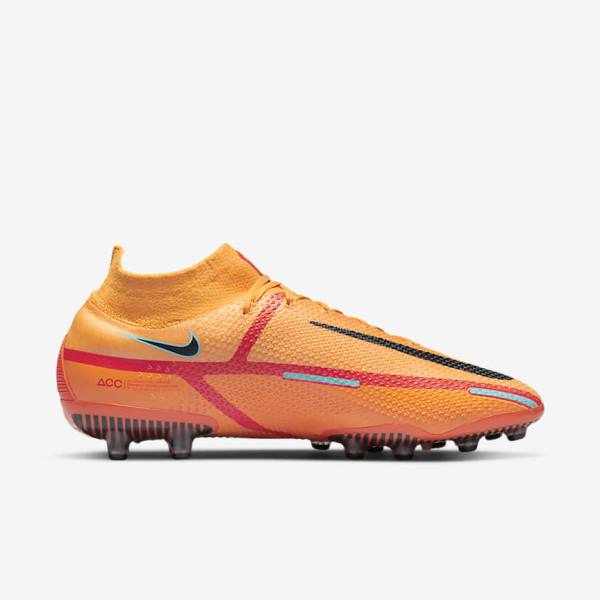 Scarpe da Calcio Donna Nike Phantom GT2 Dynamic Fit Elite AG-Pro Artificial-Grass Arancioni Rosse Chiaro Nere | NK512ANG