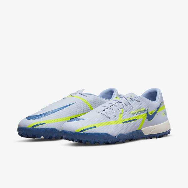 Scarpe da Calcio Donna Nike Phantom GT2 Academy TF Turf Grigie Blu Chiaro Blu Scuro | NK523BGQ