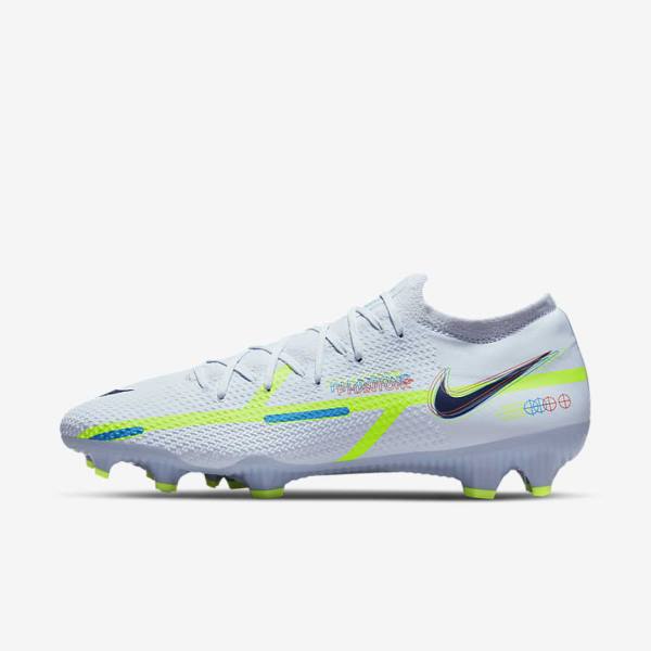 Scarpe da Calcio Donna Nike Phantom GT2 Pro FG Firm-Ground Grigie Blu Chiaro | NK768FQP