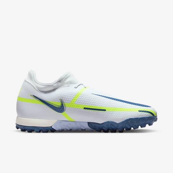 Scarpe da Calcio Donna Nike Phantom GT2 Academy Dynamic Fit TF Turf Grigie Blu Chiaro Blu Scuro | NK845DKV