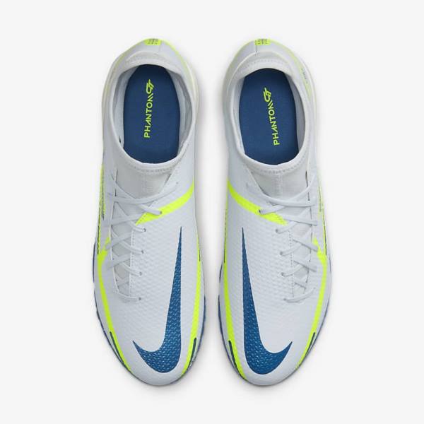 Scarpe da Calcio Donna Nike Phantom GT2 Academy Dynamic Fit TF Turf Grigie Blu Chiaro Blu Scuro | NK845DKV