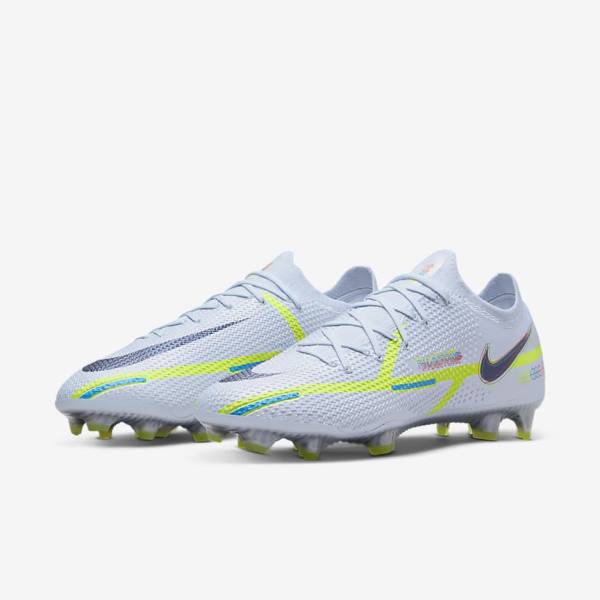 Scarpe da Calcio Donna Nike Phantom GT2 Elite FG Firm-Ground Grigie Blu Chiaro | NK895LXZ