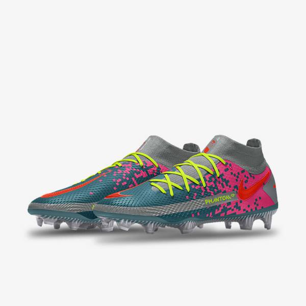 Scarpe da Calcio Donna Nike Phantom GT Elite By You Custom Firm Ground Colorate | NK017VRU