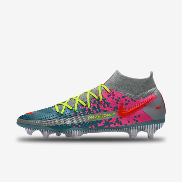 Scarpe da Calcio Donna Nike Phantom GT Elite By You Custom Firm Ground Colorate | NK017VRU