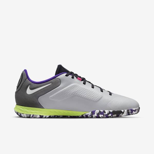 Scarpe da Calcio Donna Nike React Tiempo Legend 9 Pro IC Indoor-Court Grigie Chiaro Bianche | NK153HFE