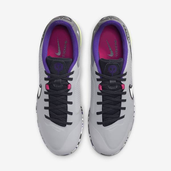 Scarpe da Calcio Donna Nike React Tiempo Legend 9 Pro IC Indoor-Court Grigie Chiaro Bianche | NK153HFE