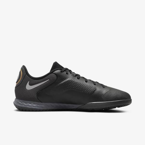 Scarpe da Calcio Donna Nike React Tiempo Legend 9 Pro IC Indoor-Court Nere Grigie Scuro Metal Oro Metal Grigie Scuro | NK176DCM